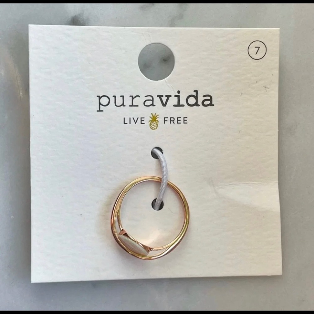 Pura Vida Opal Saturn Ring - Size: 7 - Picture 2 of 3